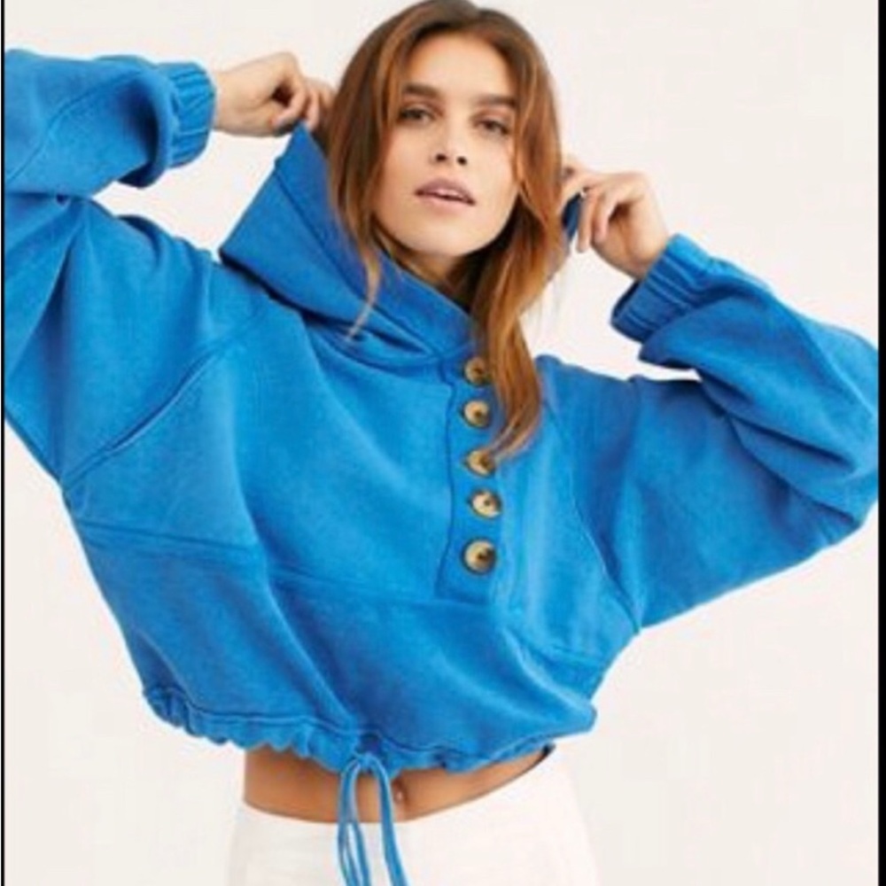 Free People Ryder Cropped Hoodie S